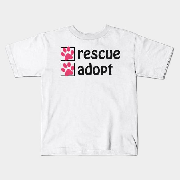 * Rescue * Adopt Kids T-Shirt by WordvineMedia